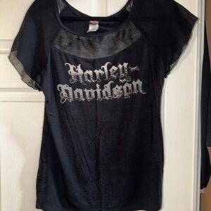 Harley-Davidson Black Mesh Tee